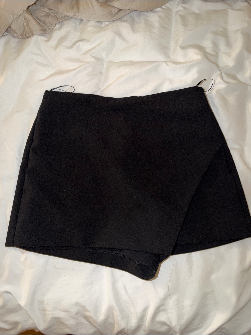 Zara Black Wrap-Front Skort